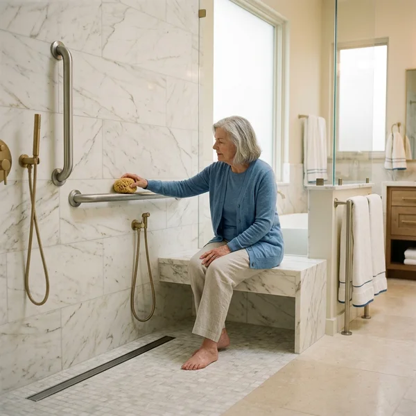 Aging-in-place bath remodel