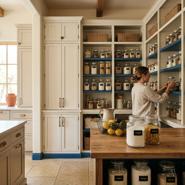 Custom kitchen pantry detail