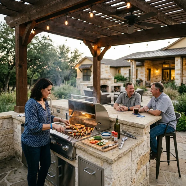 Outdoor kitchen in Shavano Park